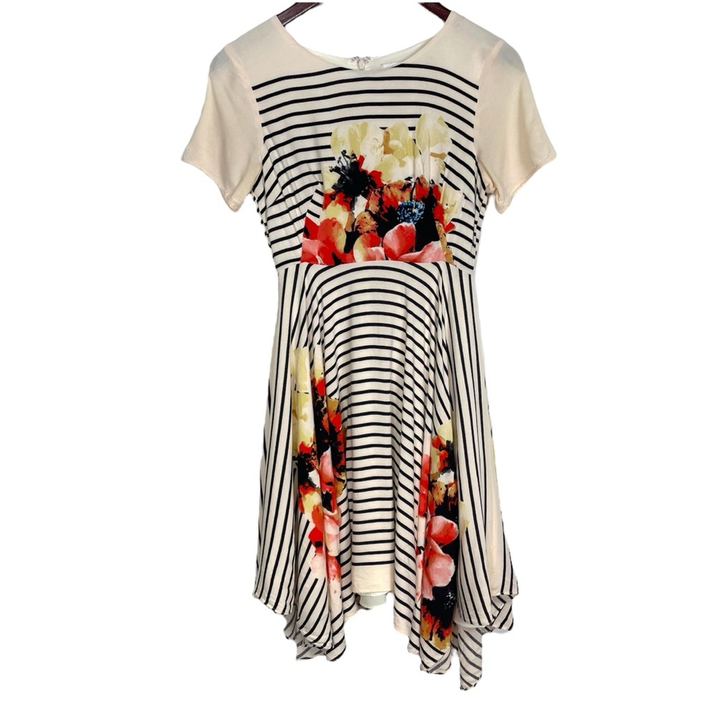 Anthropologie- Corey Lynn Calter Verna Midi Floral Striped Dress Size 2
